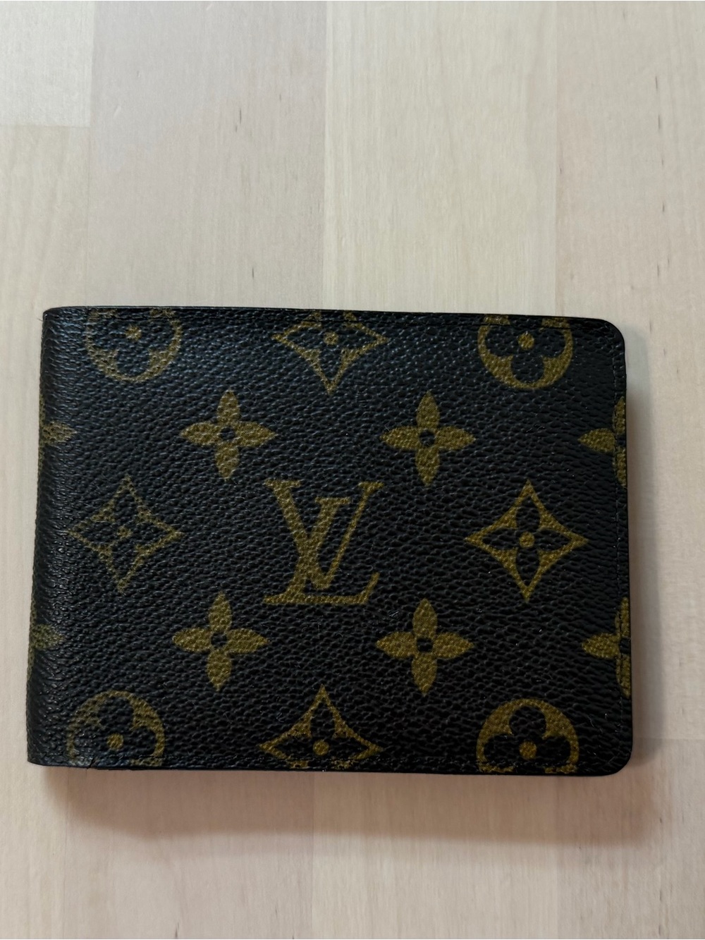 Louis Vuitton Monogram Canvas Bifold Wallet - Black and Brown